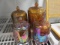 Lot of 4 Carnival Glass Canisters - Will NOT be Shipped - con 394