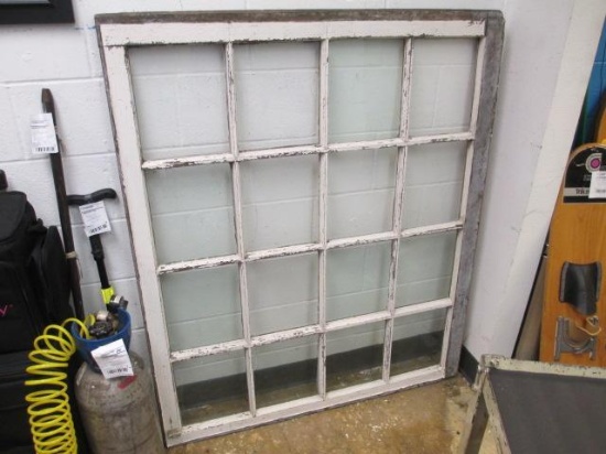 Vintage Wood Window 46"x54" - Will NOT be Shipped - con 32