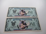 2 Sequential Disney Dollars - con 317