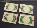 Set of 4 Southern Living Gail Pittman Xmas Memories Appetizer Plates 8