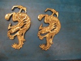 2 Brass Dragon Wall Hangings 9