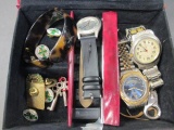 Trinket Box w/Watches and Collectibles - con 793