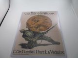 WWII French Bonds War Propeganda Poster Reprint - con 346