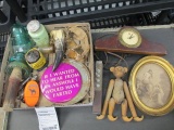 Lot of Vintage Collectibles Insulators, Silver Plate, Sony Remote - con 6535