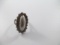 Adjustable Navtive American Fudian Sterling Silver Squash Blossom Ring - con 3