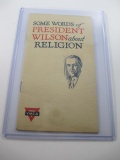 Vintage Booklet President Wilson YMCA - con 346
