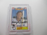 Authentic Hand Signed HOF George Brett Card - con 346