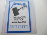 Metallica 58-89 World Tour Security Badge - con 346