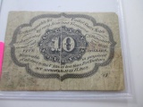 Authentic Civil War 1862 Ten Cent Postage Currency First Issue - con 346