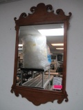 Genuine Antique English Chippendale Scroll Mirror - will not ship - con 672