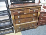 1800s Antique Solid Wood Dresser with Key -45x46x21 - will not ship - con 672