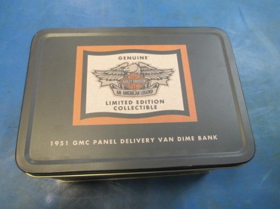 Authentic Harley Davidson Limited Edition GMC Delivery Van Dime Bank - con 346