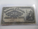 1900 Dominion of Canada 25 Cent Currency Note - con 346
