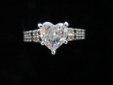 Brand New White Sapphire Ladies Wedding Ring - con 346