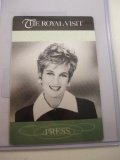 Authentic Vintage Princess Diana Royal Visit Press Pass - con 346