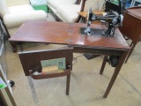 Wards Brunswick Vintage Sewing Table & Machine - Will NOT be Shipped - con 858