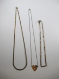3 Gold Plated Necklaces 12k, 14k, and 18k - con 852