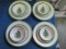 Vintage Spode Christmas 4 Dinner, Lunch, Dessert, Bowls - will not ship - con 672