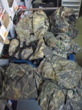 Assorted Large Camo Clothes with Camo Hunting Back Pack - con 308
