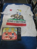 Bevis and Butthead Vintage Shirt and MTV Book with Remote - con 803
