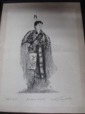 LE Honeycutt Authenticated 401/799 Blackfeet Dignity Pen and Ink - con 803