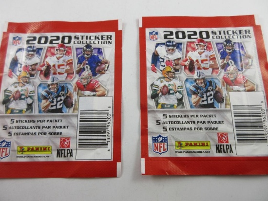Two Packs of Unopened Panini 2020 Football Stickers - con 880