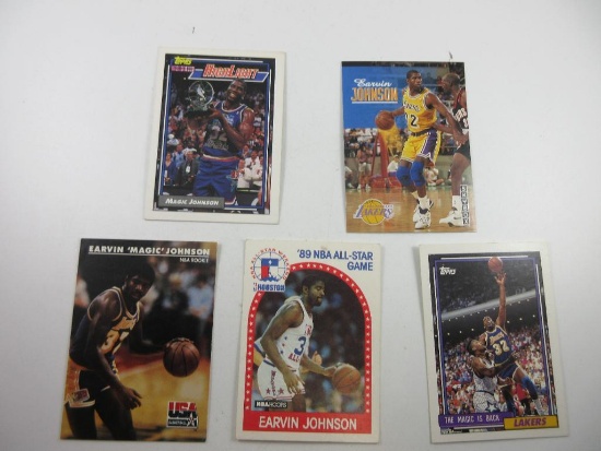 Five Magic Johnson Cards - con 880