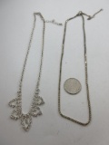 Two Necklaces with Small Rhinestones - con 803