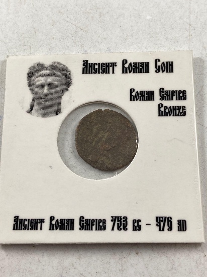 Ancient Bronze Roman Coin 0- 753bc - 476ad - con 346
