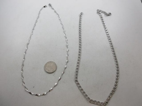 Two 20" Stainless Steel Necklaces - con 119