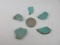 5pc Kingman Mine Turquoise - con 754