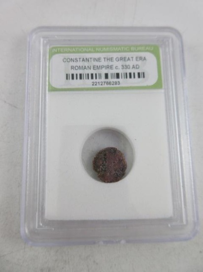 Graded Constantine The Great Roma Coin - con 346