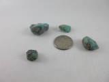 4pc Rough Kingman Mine Turquoise 14.8gr 74cts - con 754