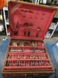 Vintage Antique Brass Silverware Set - con 694