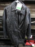 Eddie Bauer Black Leather Jacket - con 555