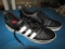 Men's Black Leather Adidas - Size 8 - con 868