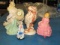 Four Vintage Figurines - Owl Alaska Native Clay 76 - con 686