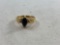 .925 Sterling Silver Gold Plate Ladies Ring Size 7 - con 3