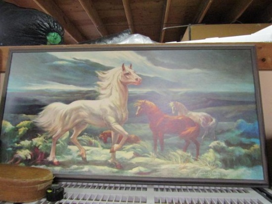 27x52 Wild Stallion Print - will not ship - con 757