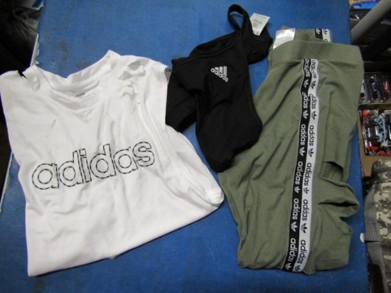 3pc Adidas Legging, Bra and Shirt Set - S - con 982