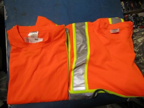 Two LAkeland Reflective Apparel Division Level 2 Retro-Reflective XL Shirts - con 868