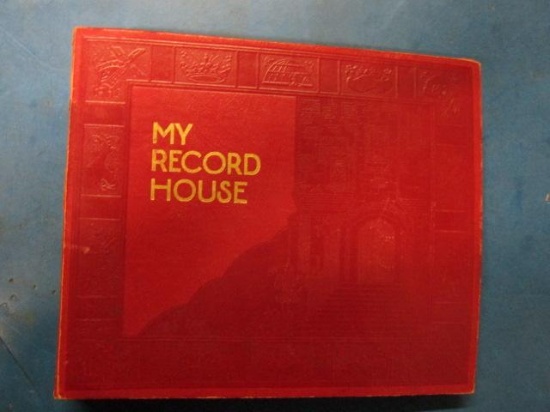 Vintage 45rpm Record Book with ten 45's - 3 Red Vinyl Records - wills not ship - con 620