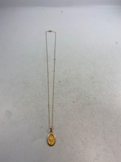 14k Gold 18" Religious Necklace - con 668