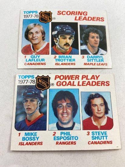 Vintage 1978 Topps Scoring LEaders #65 Powerplay Goal Leaders #67 - con 313