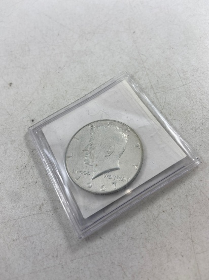 Error 1967-P Kennedy Silver Clad - Bottom of Not to Bottom of Neck Doubled - con 313