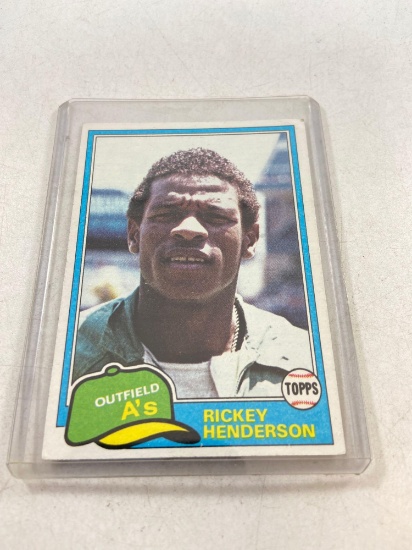 1981 Topps Rickey Henderson 2nd Year - con 4