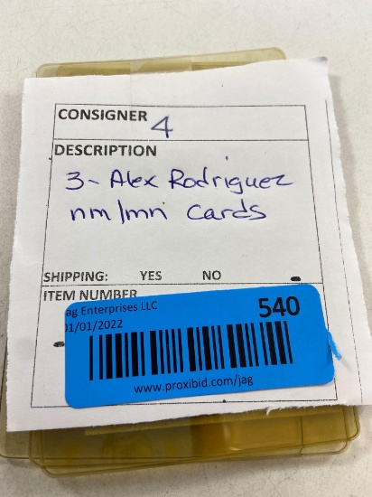 Three Alex Rodriguez Cards - con 4