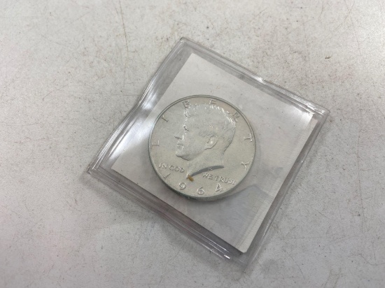 Error 1964-P Kennedy Silver clad - Top of Nose to Bottom of Neck and Inner Ear Doubled - con 313