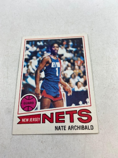 Vintage 1977 Nate Archibald - New Jersey Nets Guard - Topps @127