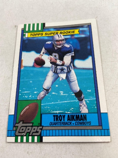 1990 Troy Aikman Dallas Cowboys QB Topps Super Rookie - con 313